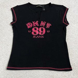 Vintage y2k DKNY jeans graphic baby tee